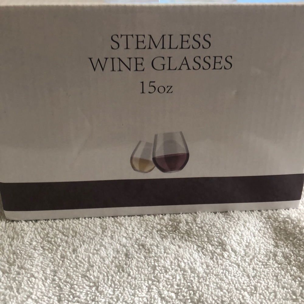 Stemless wine glasses 15 oz
